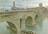 Albert Goodwin Famous Paintings - Ponte Pietra, Verona